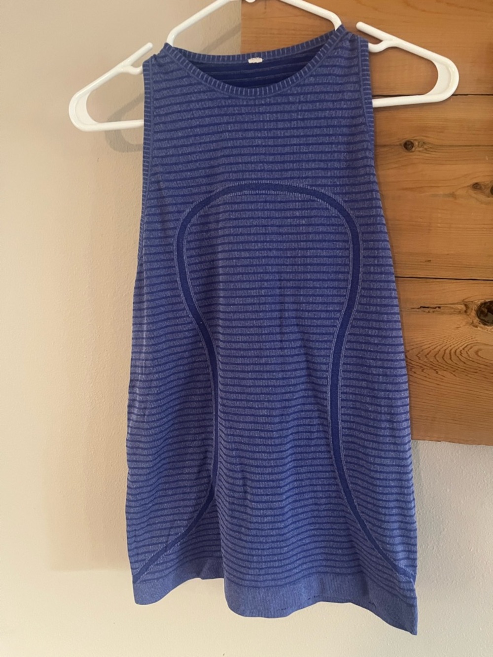 lululemon athletica Striped Indigo Blue Tank Top